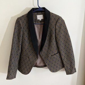 Ann Taylor LOFT jacquard tuxedo jacket